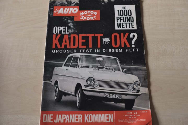 Deckblatt Auto Motor und Sport (25/1962)